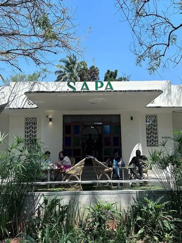 Exterior of a german bakery in mysore