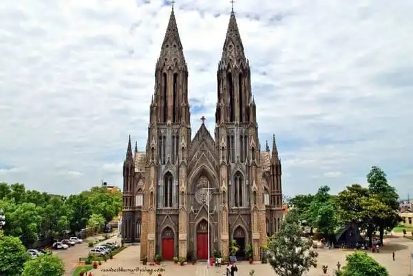 Drone shot of the second largest church of Asia