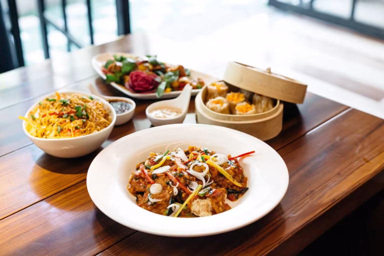 momos and bhel at eighteen cookhouse and bar