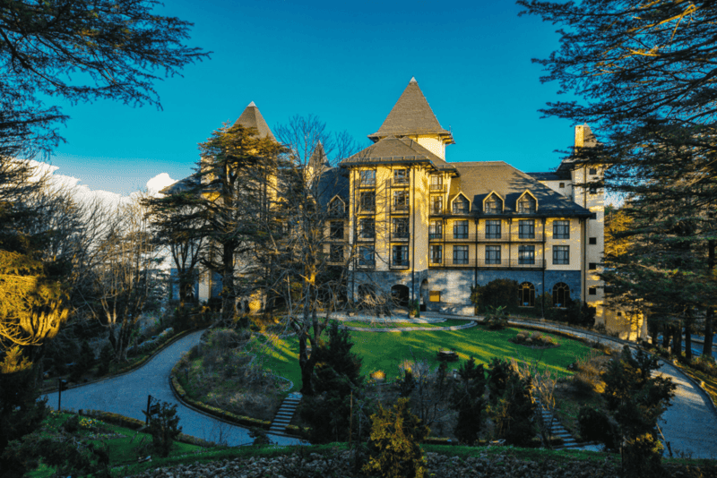 Luxurious grand exterior of a classic hotel