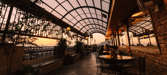 Balcony of a cafe