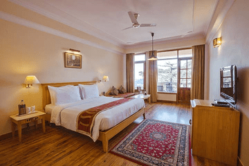 Wooden pleasant hotel room