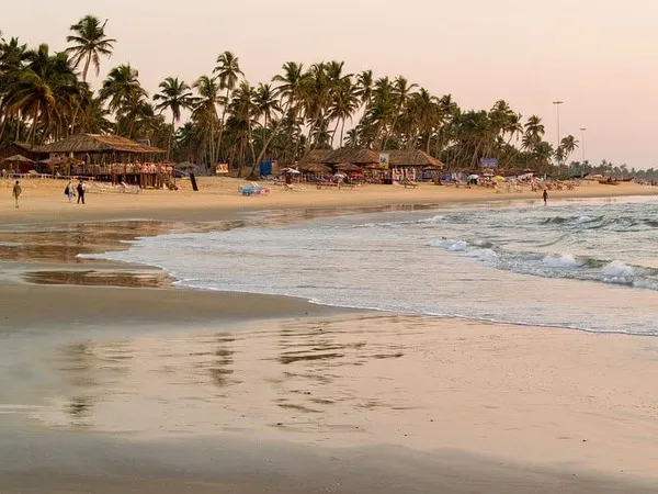 A photo of the white sand beach