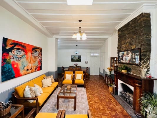 antique living room view of an airbnb room in manali