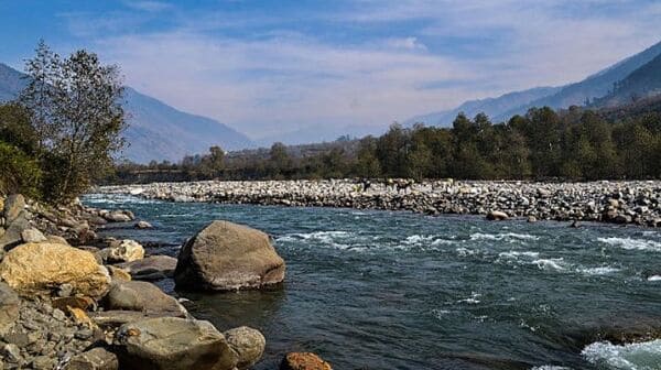 serene view of beas rivere manali