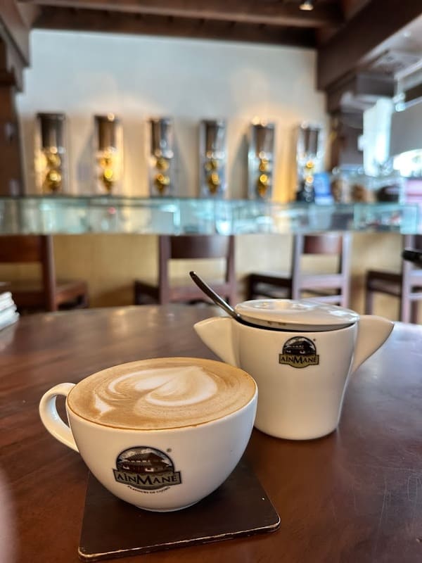 Fresh coffee served in a coffee shop