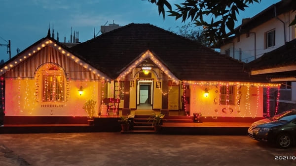 Exterior of a cottage converted to restaurant
