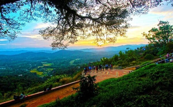 A view point showing lush green valleys